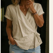 Charlotte Bennett | Wrap Tie Blouse For Women