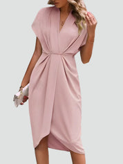 Camille Beaumont | Elegant Wrap Midi Dress For Women