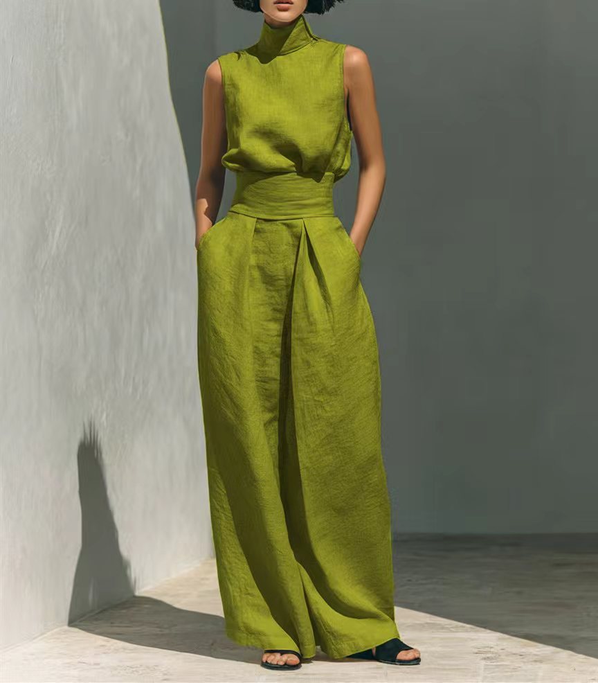 Genevieve Laurent | Linen Two Piece Set For Women