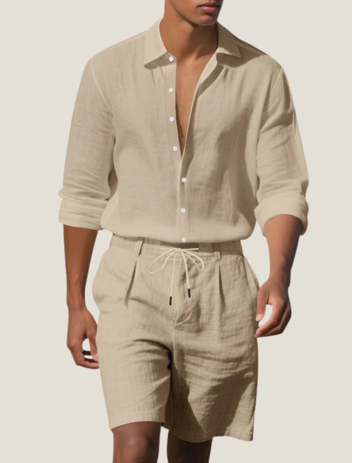 Thiago Bellmont | Linen Shirt & Shorts Set For Men