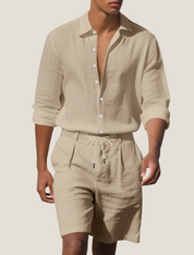 Thiago Bellmont | Linen Shirt & Shorts Set For Men