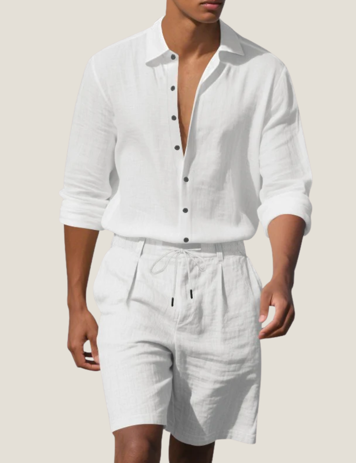 Thiago Bellmont | Linen Shirt & Shorts Set For Men