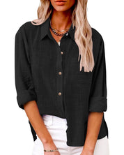 Juliette Monroe | Casual Linen Button Shirt For Women