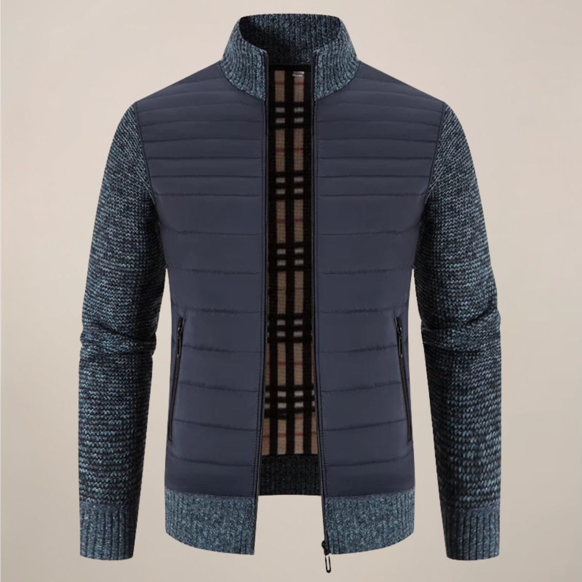 Oliver Beaumont | Hybrid Quilted Knit Jacket For Men