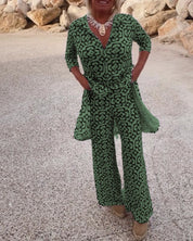 Alyssa Kirk | Printed Two-Piece Tunic Set For Women
