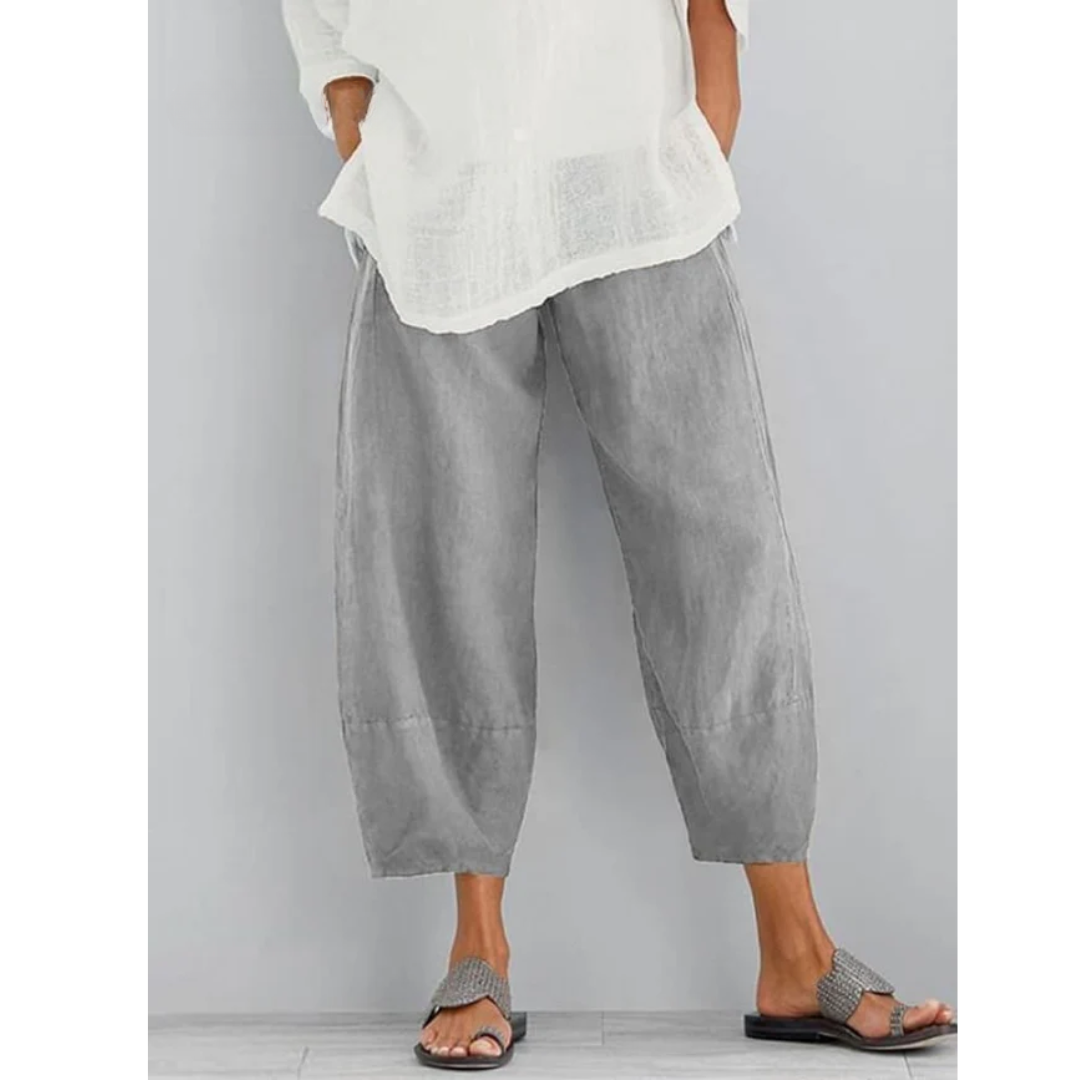 Clara Bellini | Relaxed Linen Trousers For Women