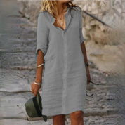 Charlotte Sinclair | Linen Shirt Dress For Women