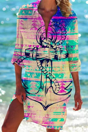 Sophia Bellini | Coastal Print Beach Dress For Women