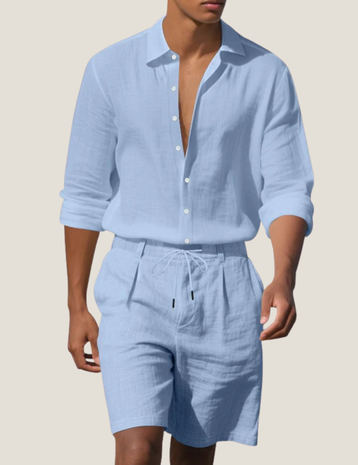 Thiago Bellmont | Linen Shirt & Shorts Set For Men