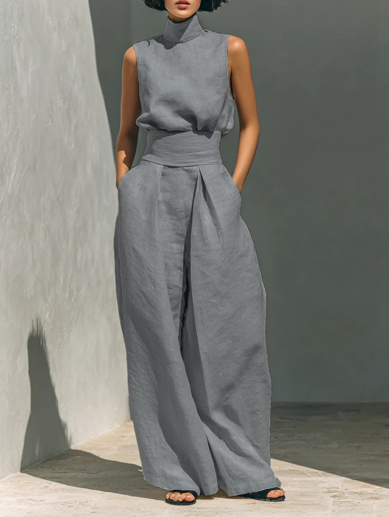 Genevieve Laurent | Linen Two Piece Set For Women