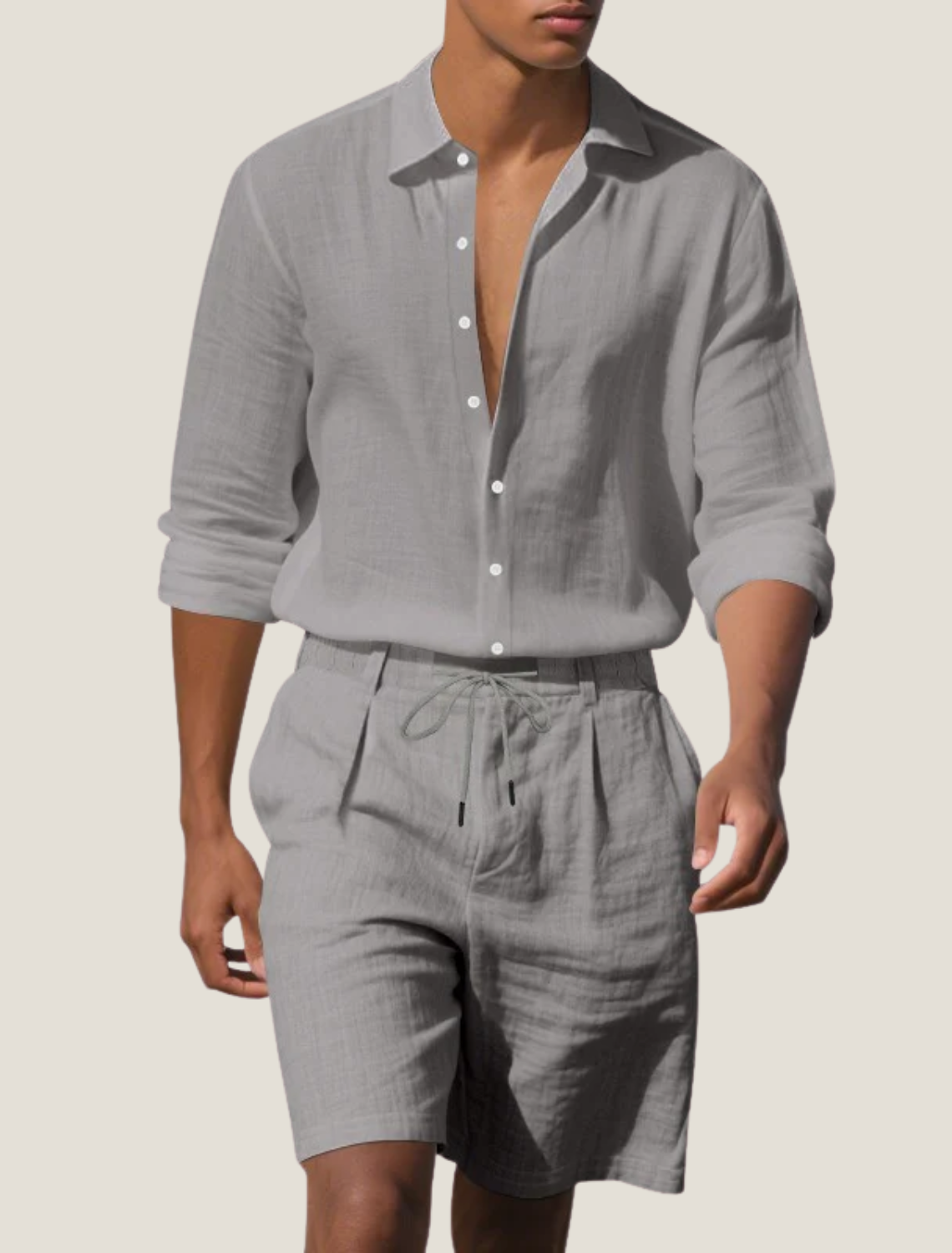 Thiago Bellmont | Linen Shirt & Shorts Set For Men