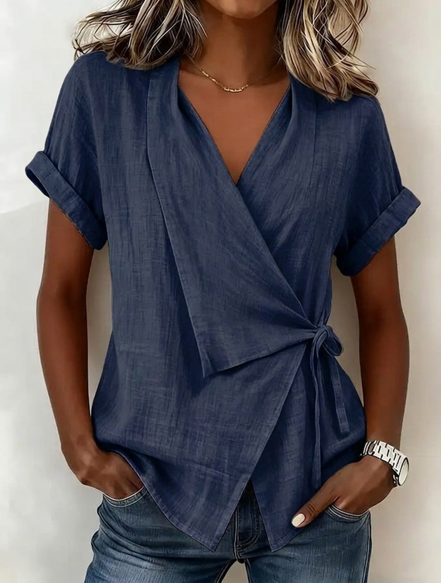 Charlotte Bennett | Wrap Tie Blouse For Women