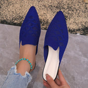 Élodie Sinclair | Elegant Knit Mule Loafers For Women