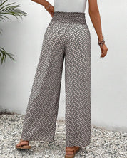 Clara Devereux | Printed Wide Leg Trousers For Women