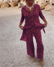 Alyssa Kirk | Printed Two-Piece Tunic Set For Women