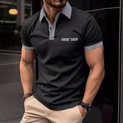 Enzo Whitmore | Contrast Trim Polo Shirt For Men