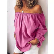 Charlotte Bellini | Off-Shoulder Linen Blouse For Women
