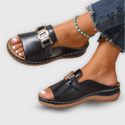 Kayla Hays | Buckle Comfort Slide Sandals For Women