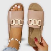 Kayla Hays | Buckle Comfort Slide Sandals For Women