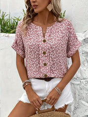 Arabella Sinclair | Floral Button Blouse For Women