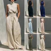 Genevieve Laurent | Linen Two Piece Set For Women