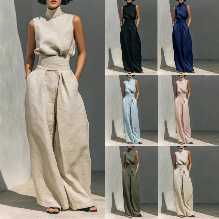 Genevieve Laurent | Linen Two Piece Set For Women