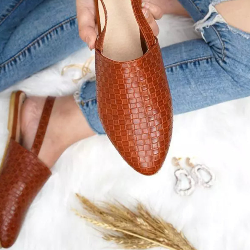 Sophie Bellini | Woven Slingback Flats For Women