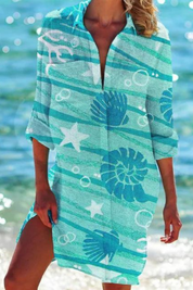 Sophia Bellini | Coastal Print Beach Dress For Women