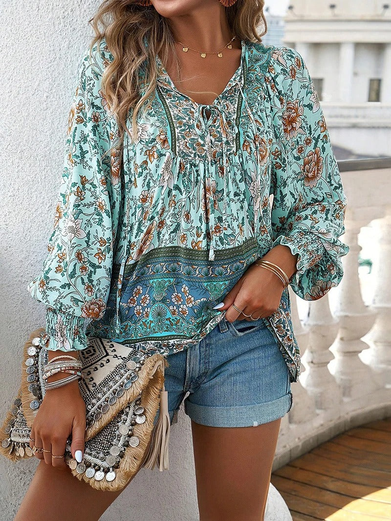 Monique Payne | Boho Floral Blouse For Women