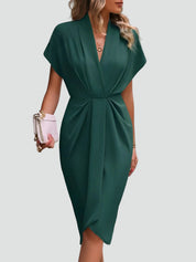 Camille Beaumont | Elegant Wrap Midi Dress For Women