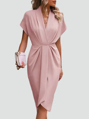 Camille Beaumont | Elegant Wrap Midi Dress For Women