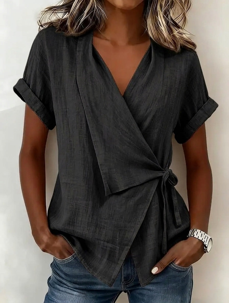 Charlotte Bennett | Wrap Tie Blouse For Women