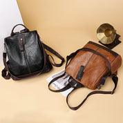 Isabella Vance | Convertible Leather Backpack For Women