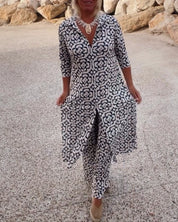 Alyssa Kirk | Printed Two-Piece Tunic Set For Women