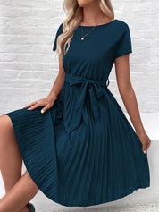 Genevieve Hartley | Pleated Midi Dress For Women
