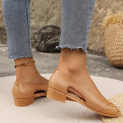 Camille Dubois | Elegant Peep Toe Flats For Women