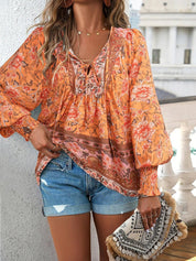 Monique Payne | Boho Floral Blouse For Women