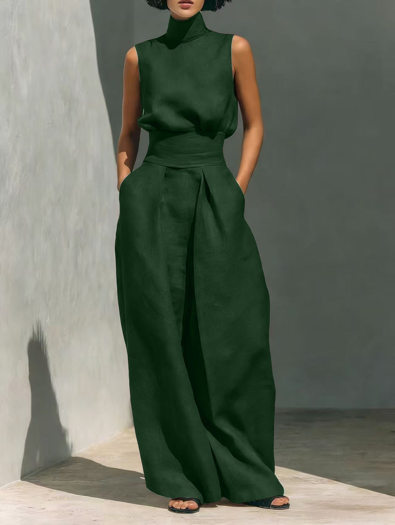 Genevieve Laurent | Linen Two Piece Set For Women