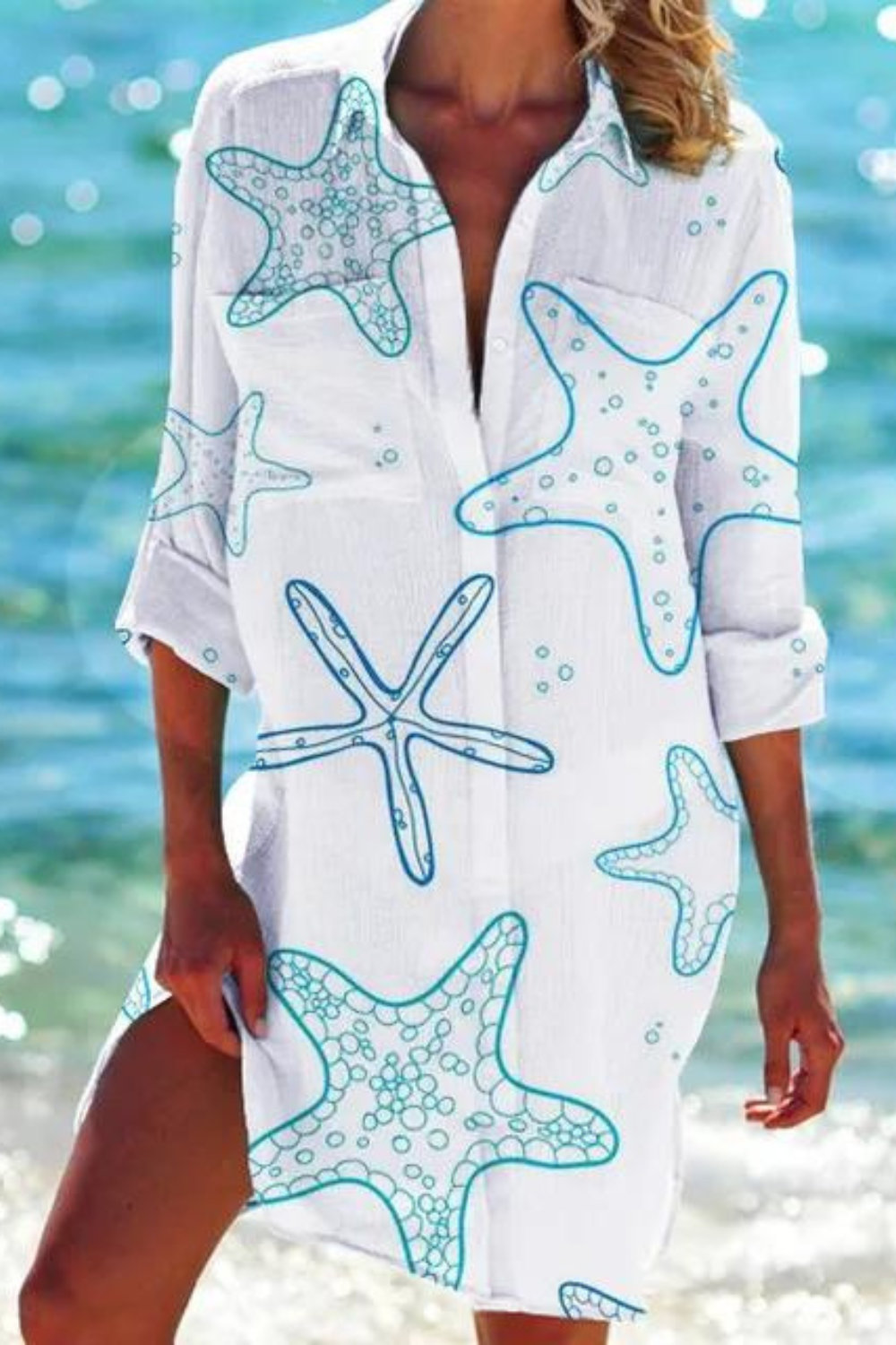 Sophia Bellini | Coastal Print Beach Dress For Women