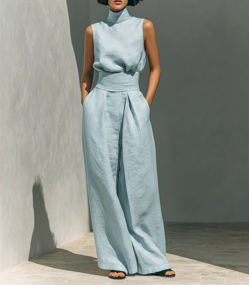 Genevieve Laurent | Linen Two Piece Set For Women