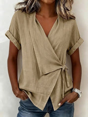 Charlotte Bennett | Wrap Tie Blouse For Women