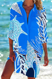 Sophia Bellini | Coastal Print Beach Dress For Women