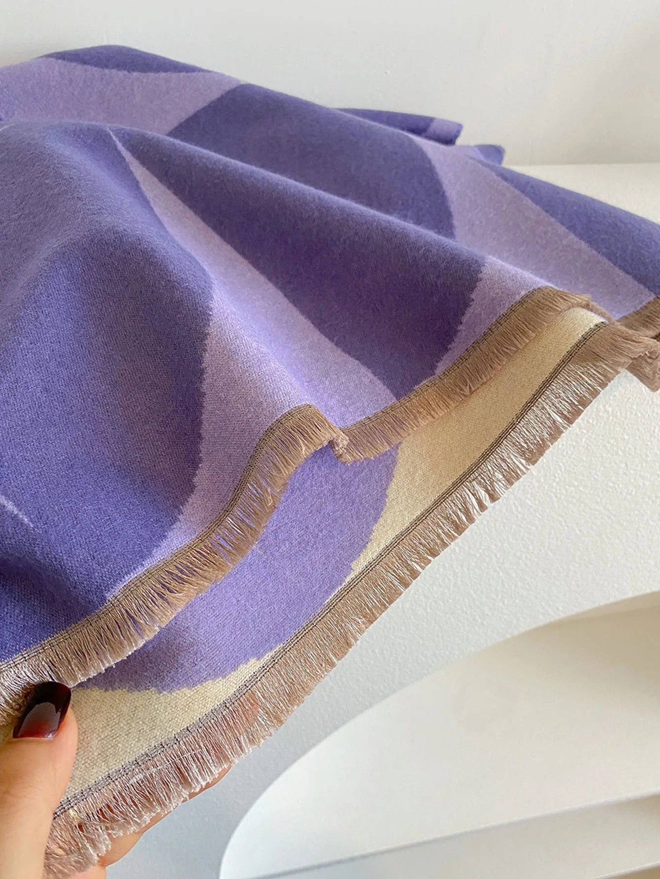 Valentina Moreau | Luxury Geometric Winter Scarf For Women