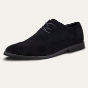 Alessandro Romano | Brown Suede Lace-Up Oxford Shoes for Men