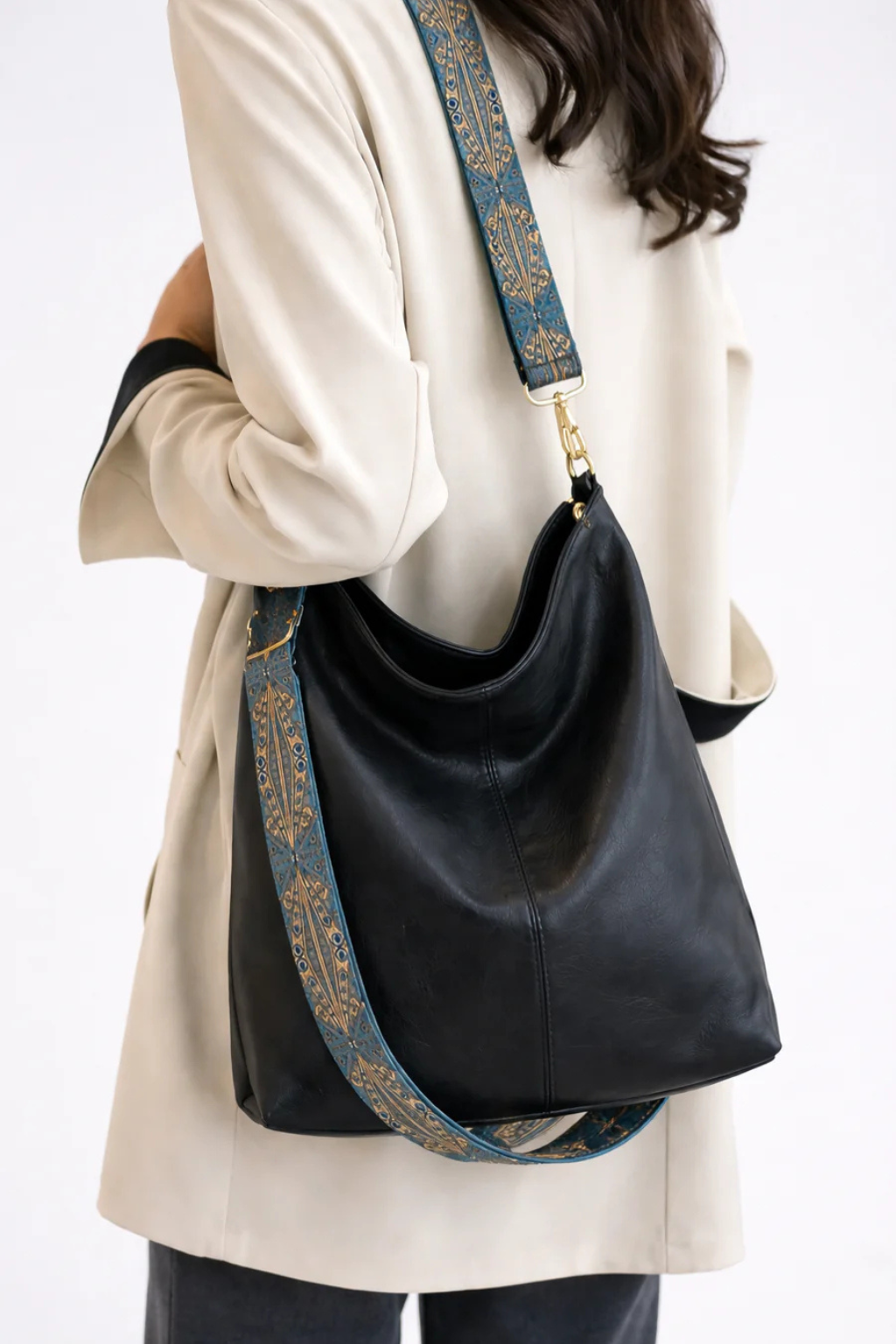 Alessia Bellucci | Vintage Brown Faux Leather Tote Bag