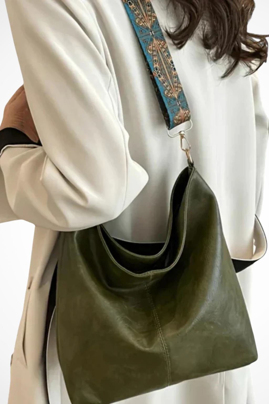 Alessia Bellucci | Vintage Brown Faux Leather Tote Bag