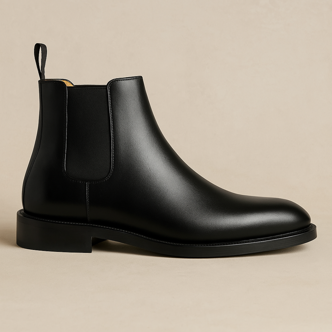 Callum Whitstone | Beige Suede Chelsea Ankle Boots for Men