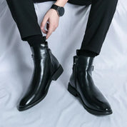 Alessio Romano | Brown Leather Ankle Boots for Men