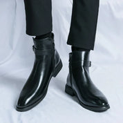 Alessio Romano | Brown Leather Ankle Boots for Men