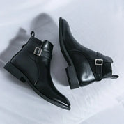 Alessio Romano | Brown Leather Ankle Boots for Men